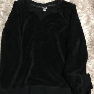 fuzzy black long sleeve
